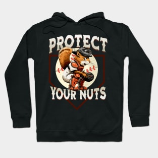 Squirrel Catcher-Protect Your Nuts, Funny Baseball Hoodie